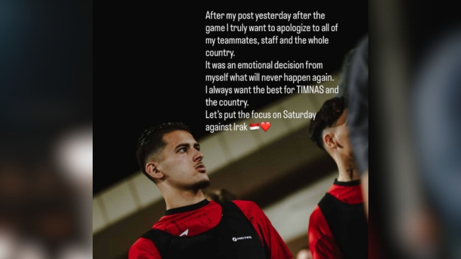 Justin Hubner meminta maaf. [Instagram @justinhubner5]